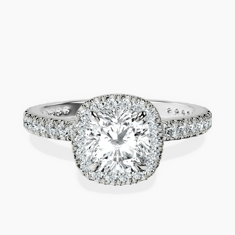 Platinum Klarissa Halo Lab Diamond Eternity Ring front image