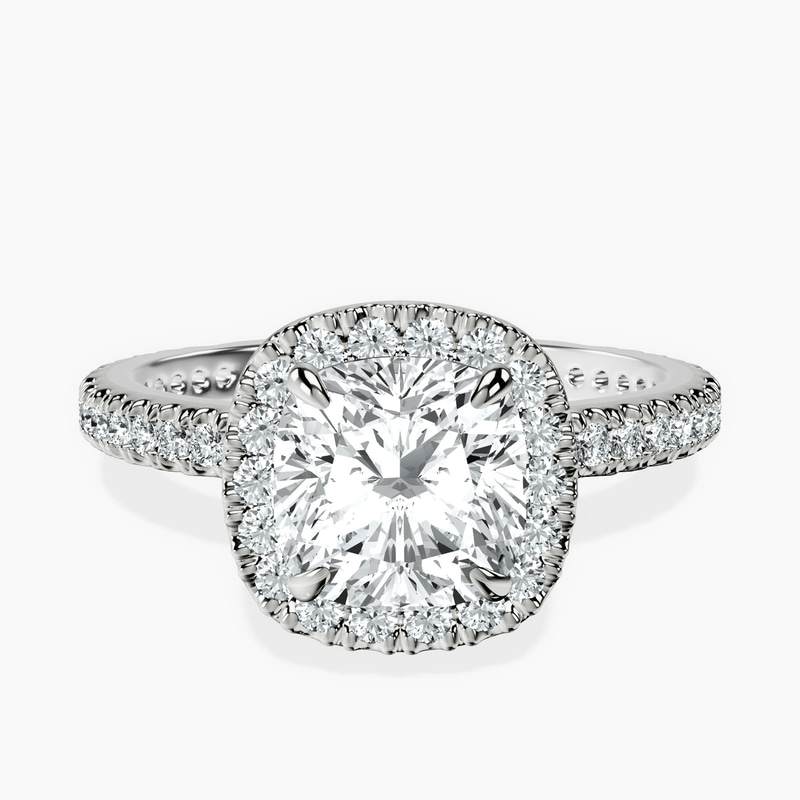 Platinum Klarissa Halo Lab Diamond Eternity Ring front image