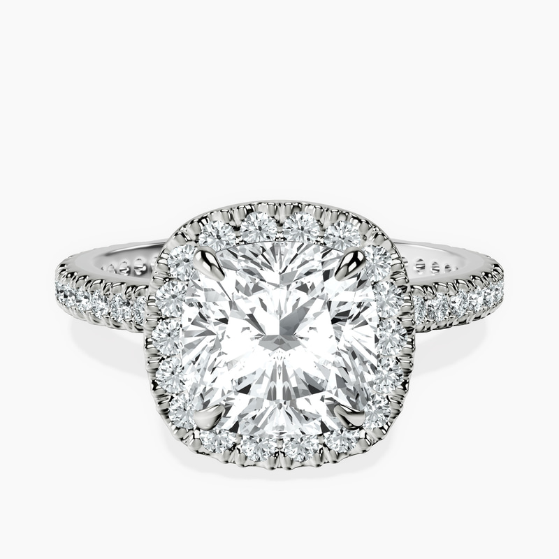 Platinum Klarissa Halo Lab Diamond Eternity Ring front image