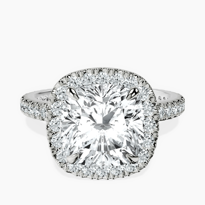 Platinum Klarissa Halo Lab Diamond Eternity Ring front image