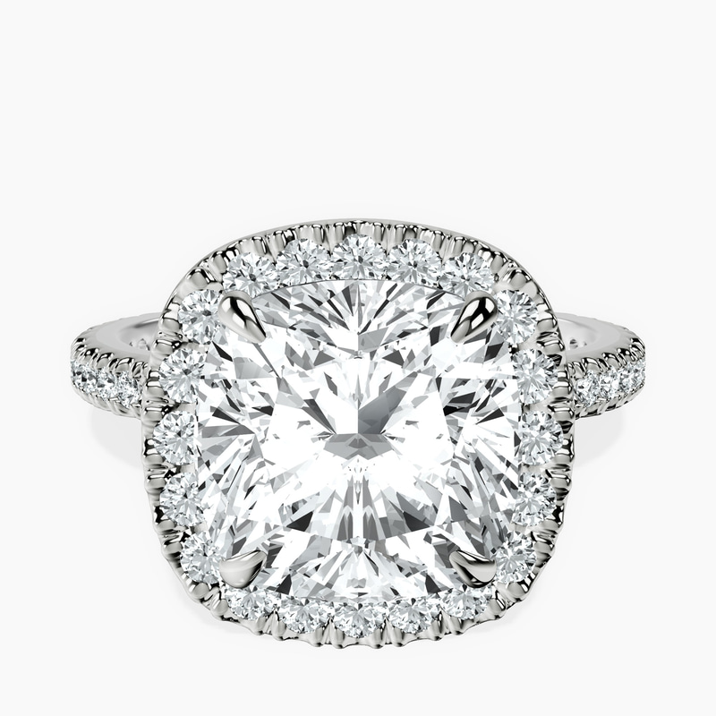 Platinum Klarissa Halo Lab Diamond Eternity Ring front image