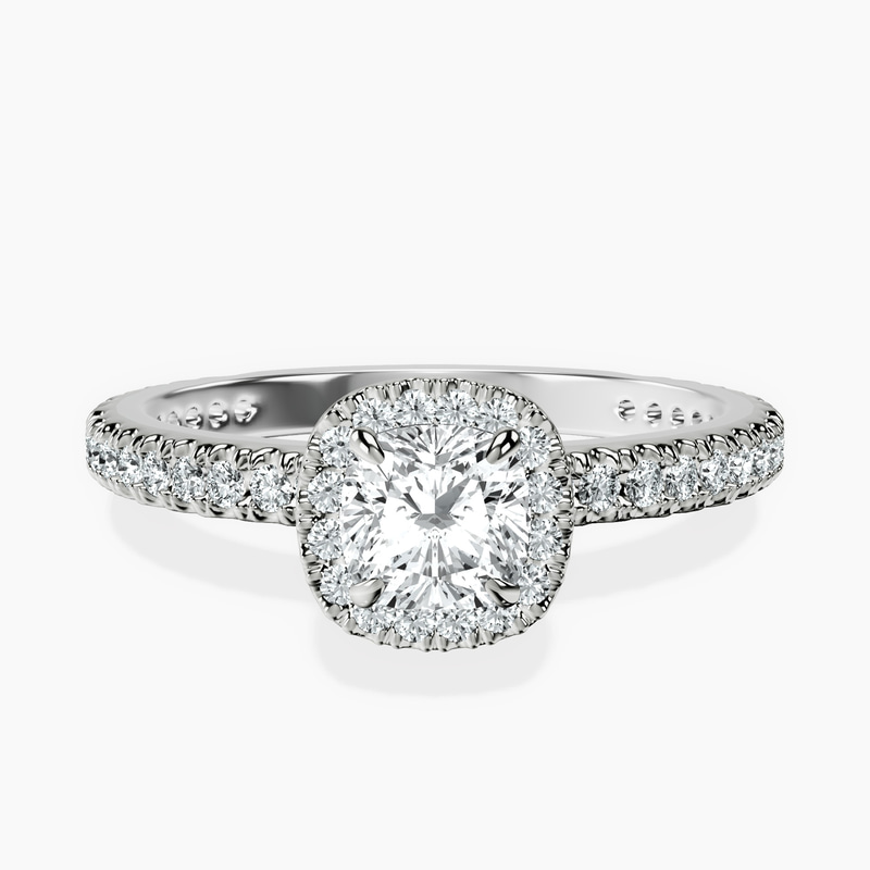 Platinum Klarissa Halo Lab Diamond Eternity Ring front image