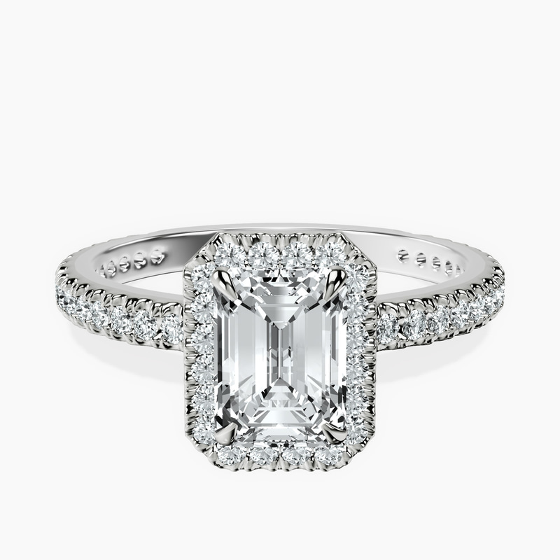 Platinum Klarissa Halo Lab Diamond Eternity Ring front image