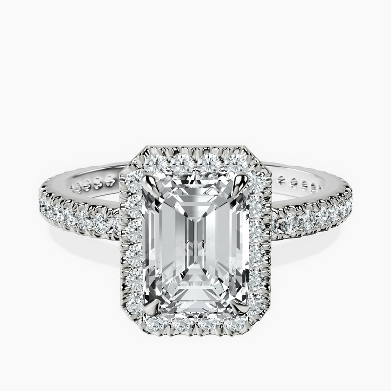 Platinum Klarissa Halo Lab Diamond Eternity Ring front image