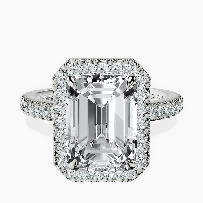Platinum Klarissa Halo Lab Diamond Eternity Ring front image