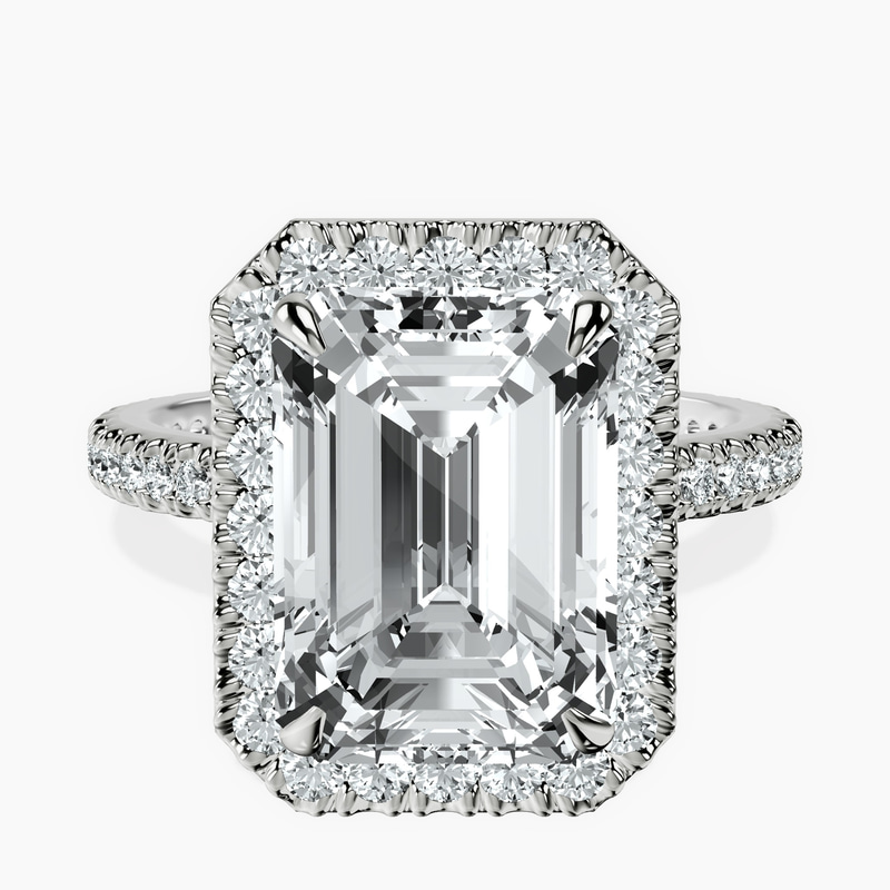 Platinum Klarissa Halo Lab Diamond Eternity Ring front image
