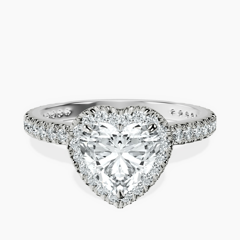 Platinum Klarissa Halo Lab Diamond Eternity Ring front image