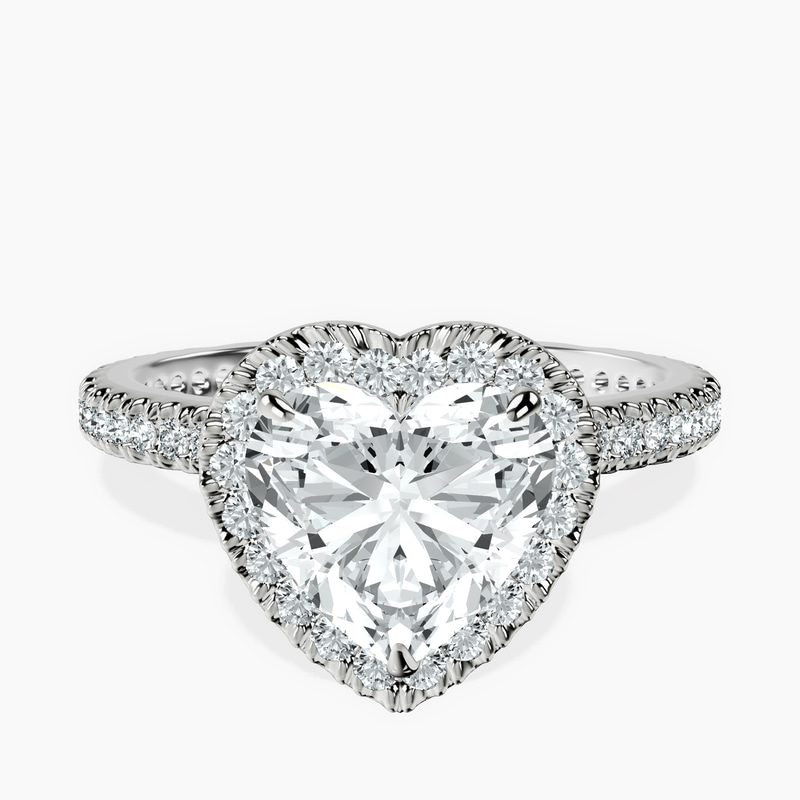 Klarissa Halo Lab Diamond Eternity Ring front view