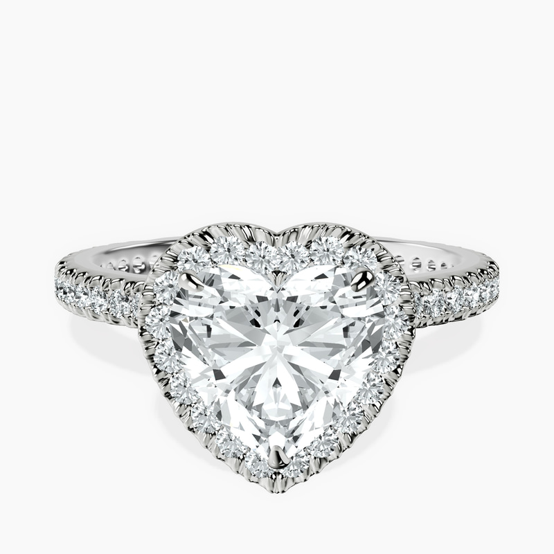 Klarissa Halo Lab Diamond Eternity Ring front view