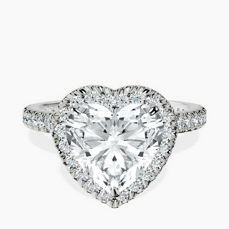 Platinum Klarissa Halo Lab Diamond Eternity Ring front image