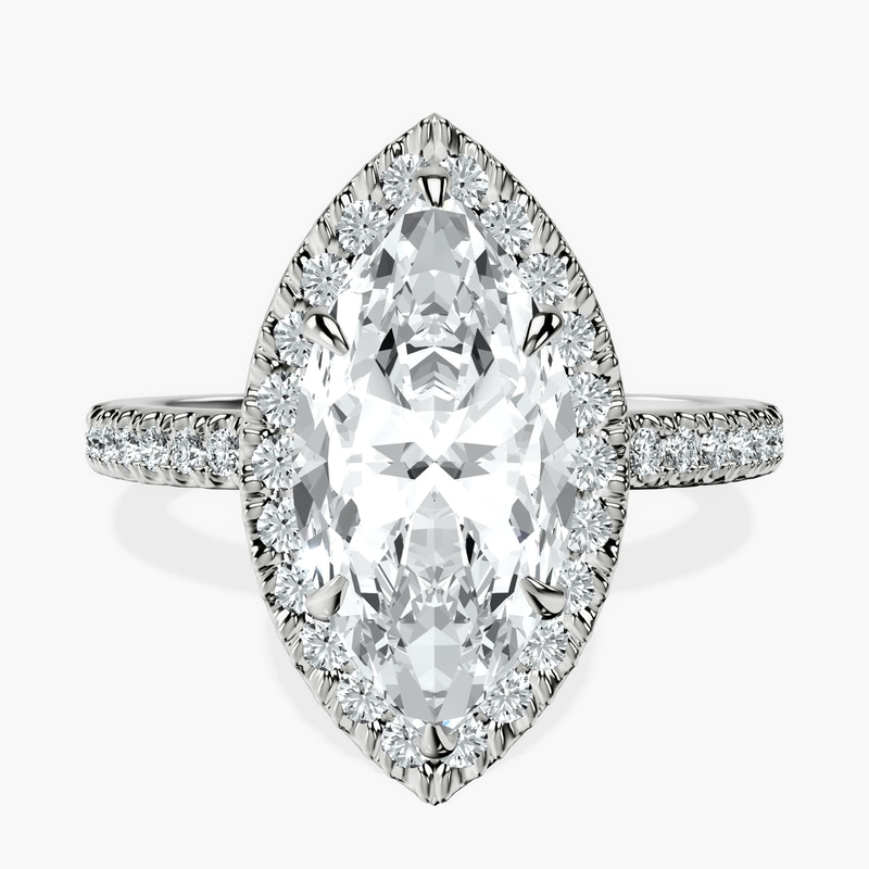 Platinum Klarissa Halo Lab Diamond Eternity Ring front image