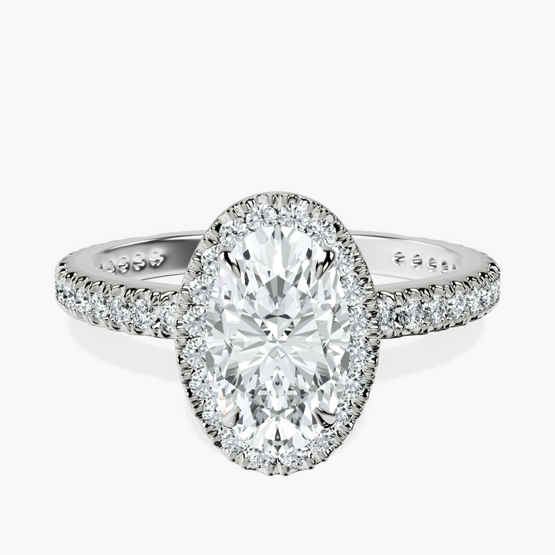 Platinum Klarissa Halo Lab Diamond Eternity Ring front image