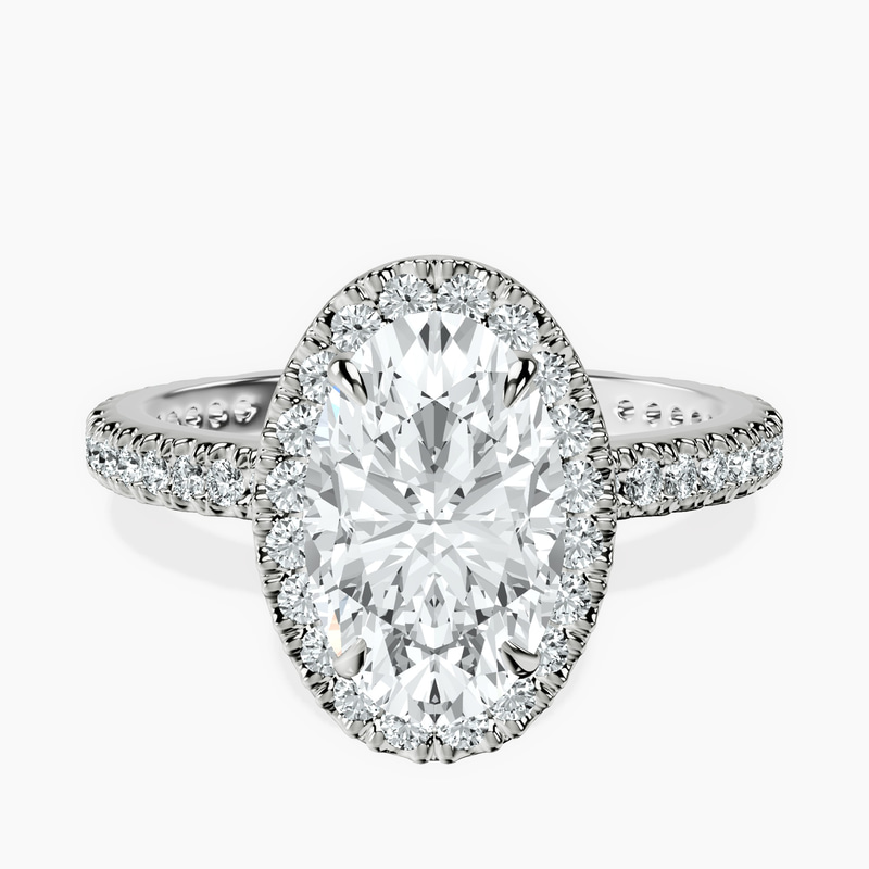 Klarissa Halo Lab Diamond Eternity Ring front view
