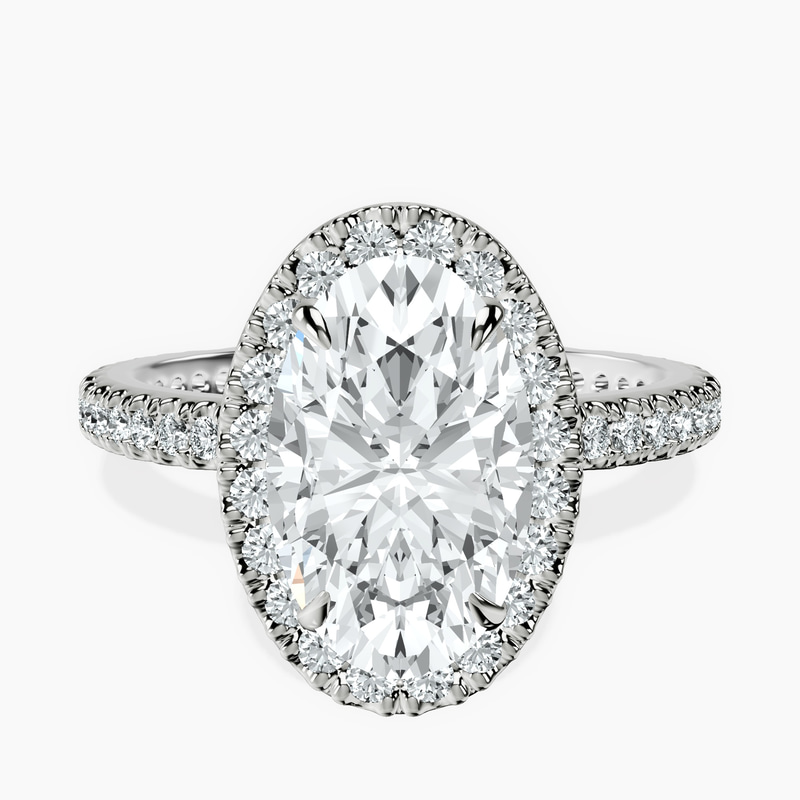 Platinum Klarissa Halo Lab Diamond Eternity Ring front image