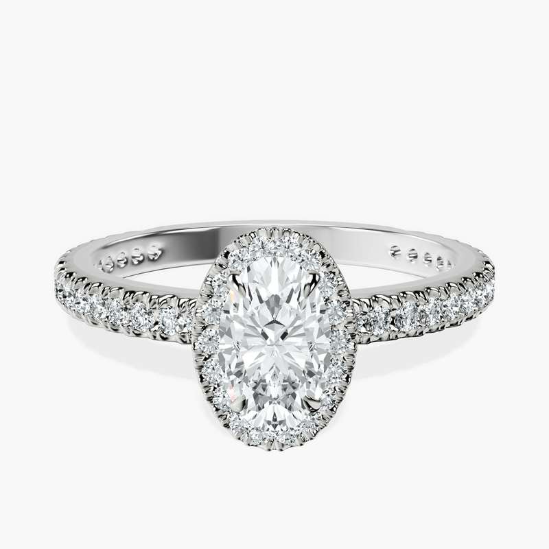 Platinum Klarissa Halo Lab Diamond Eternity Ring front image