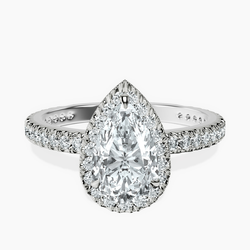 Platinum Klarissa Halo Lab Diamond Eternity Ring front image