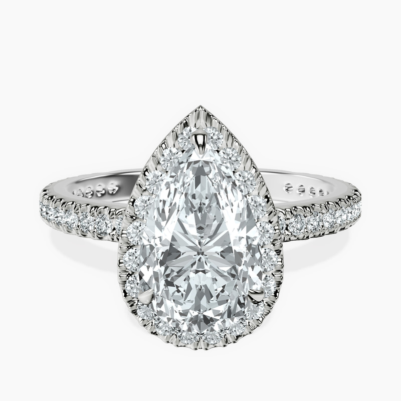 Klarissa Halo Lab Diamond Eternity Ring front view