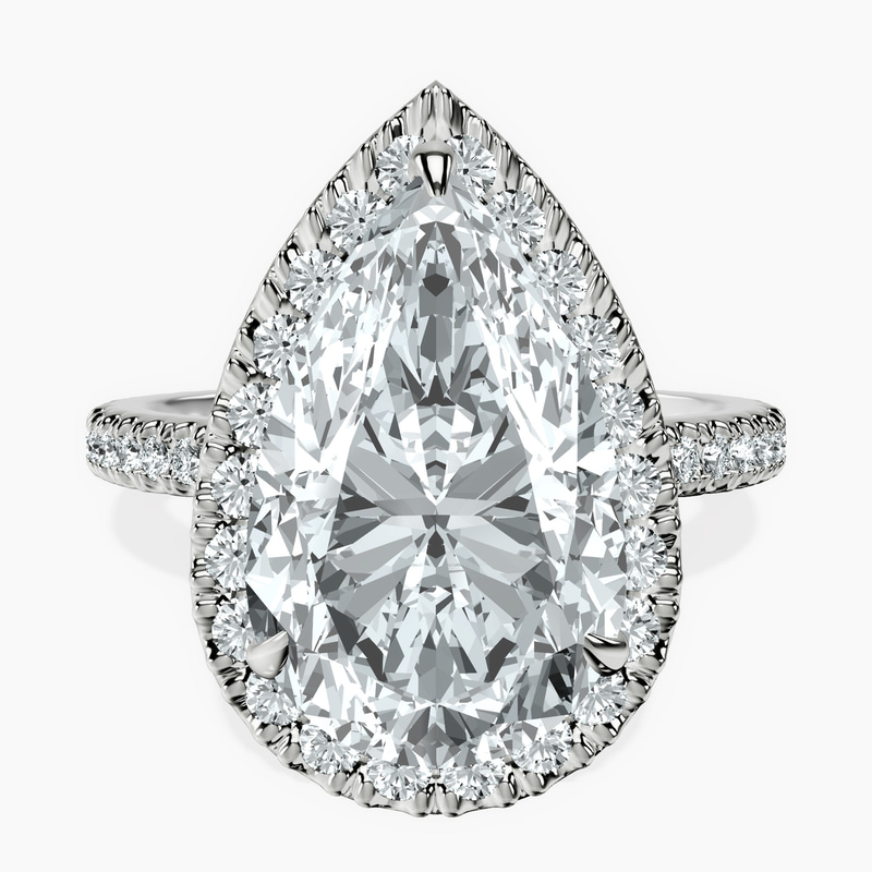Platinum Klarissa Halo Lab Diamond Eternity Ring front image