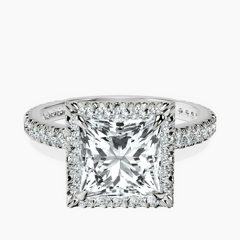 Platinum Klarissa Halo Lab Diamond Eternity Ring front image