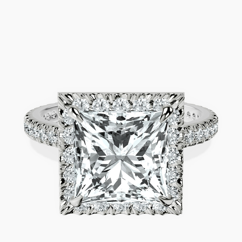 Platinum Klarissa Halo Lab Diamond Eternity Ring front image