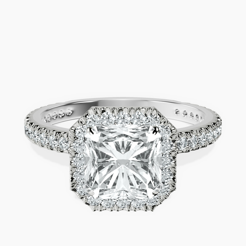 Platinum Klarissa Halo Lab Diamond Eternity Ring front image