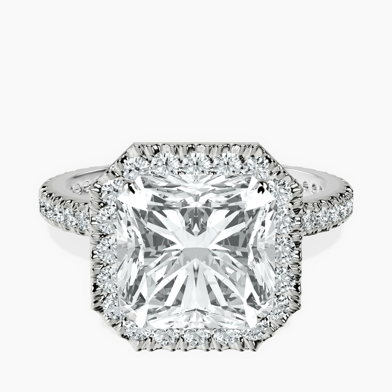 18kt White Gold Klarissa Halo Lab Diamond Eternity Ring front image