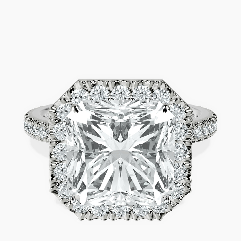 18kt White Gold Klarissa Halo Lab Diamond Eternity Ring front image