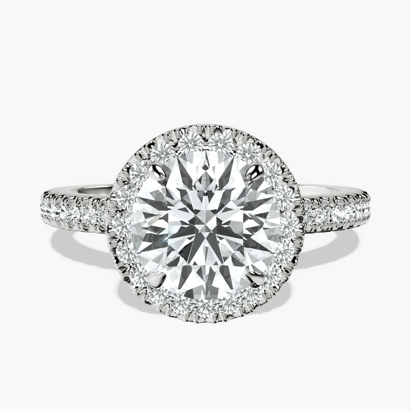 Klarissa Halo Lab Diamond Eternity Ring front view