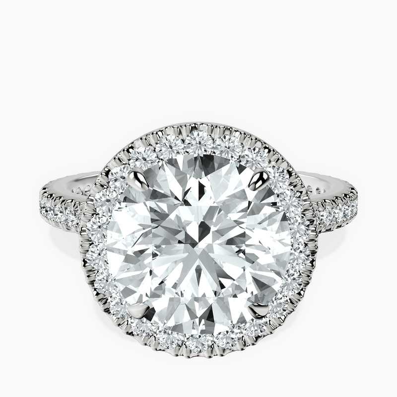 Platinum Klarissa Halo Lab Diamond Eternity Ring front image