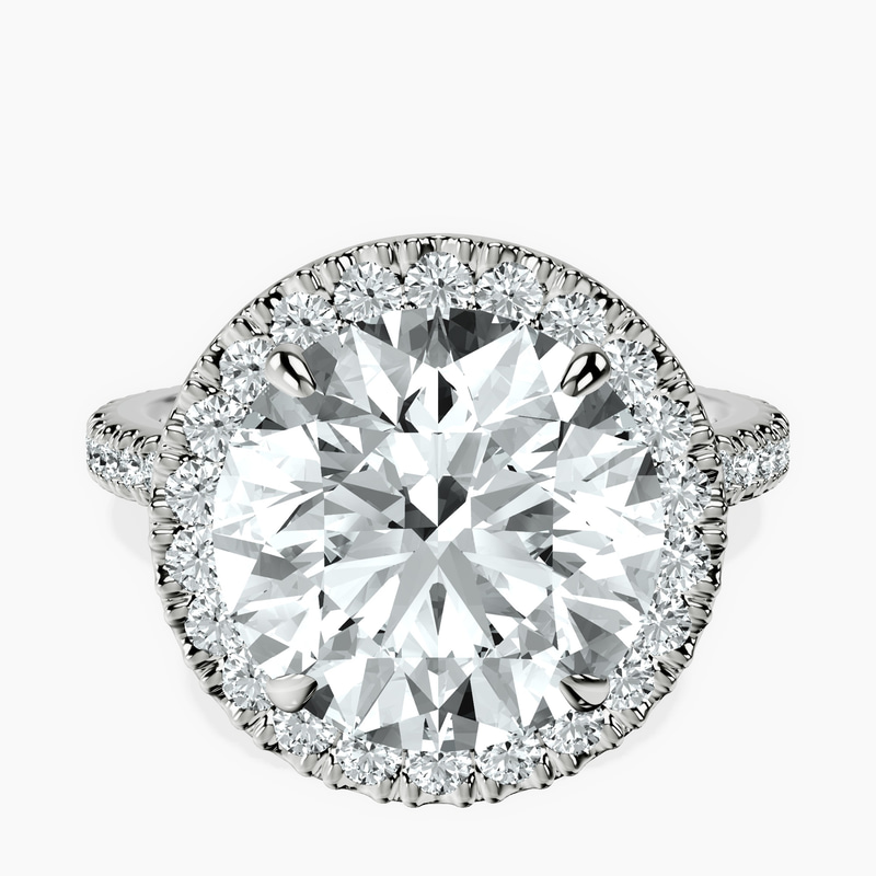 Platinum Klarissa Halo Lab Diamond Eternity Ring front image