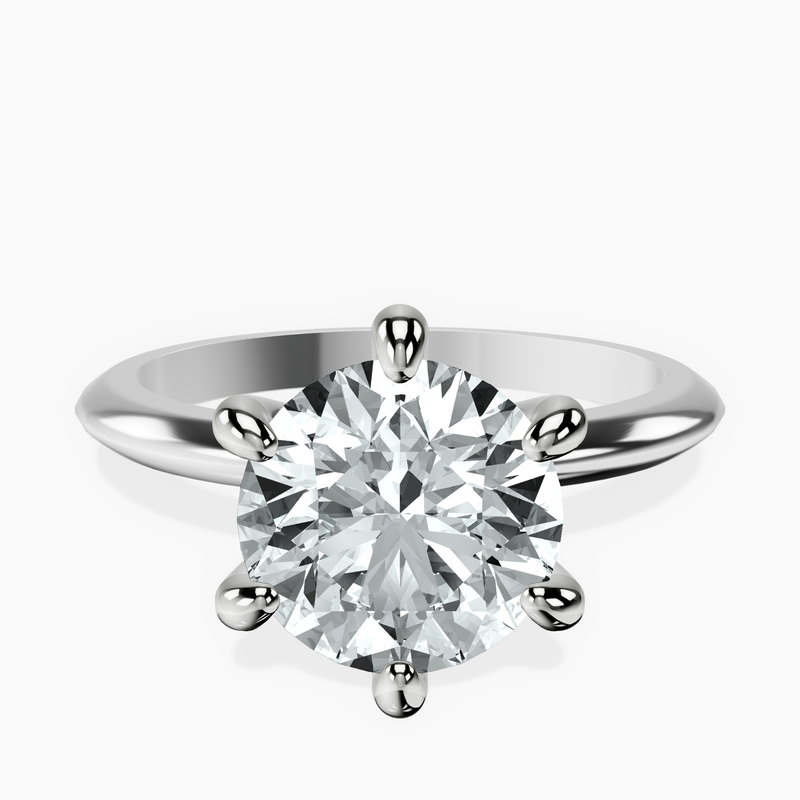 2.82 ct. round Alora Solitaire Ring in 18kt white gold rtr top