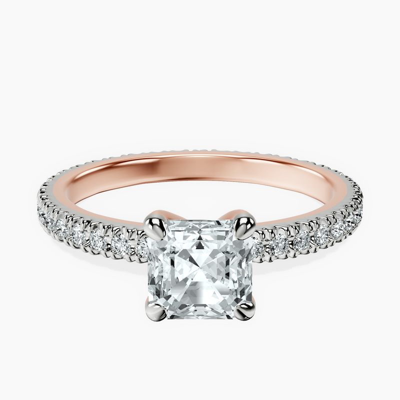 18kt Rose Gold Claire Full Eternity Lab Diamond Ring front image