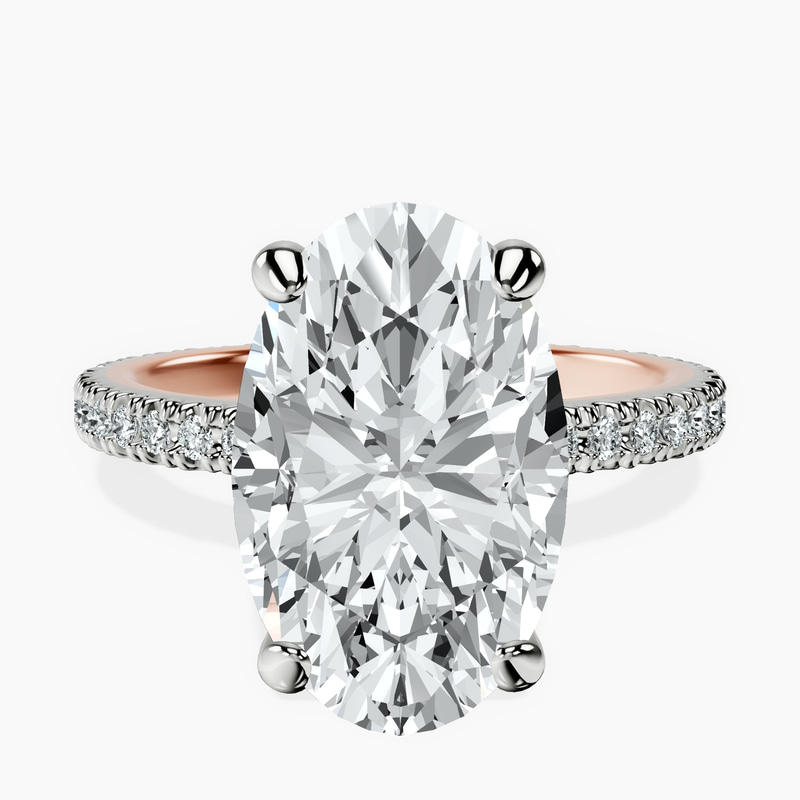 14kt Rose Gold Claire Full Eternity Lab Diamond Ring front image