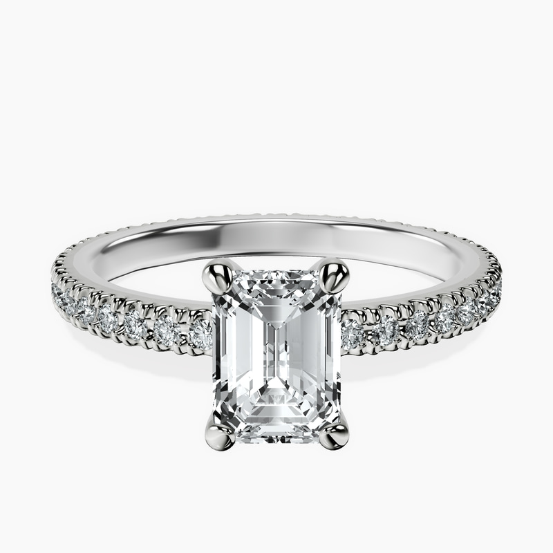 14kt White Gold Claire Full Eternity Lab Diamond Ring front image