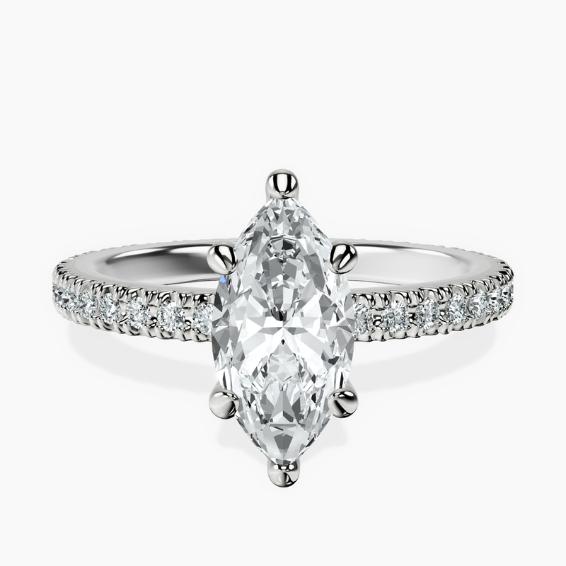 Platinum Claire Full Eternity Lab Diamond Ring front image