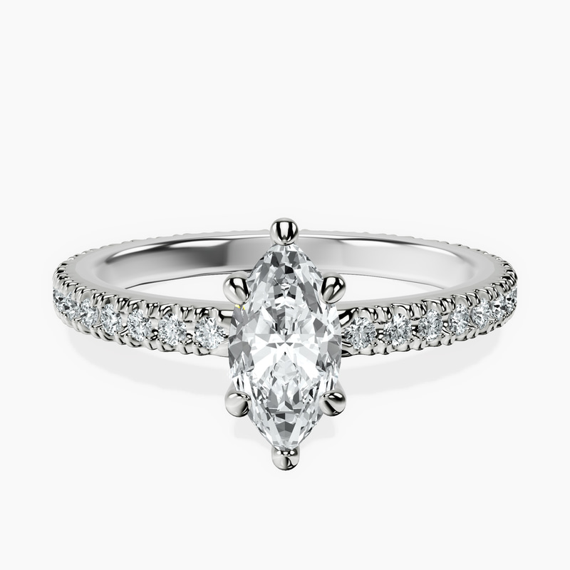 10kt White Gold Claire Full Eternity Lab Diamond Ring front image