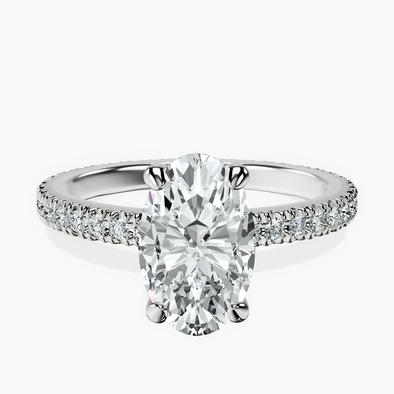 Claire Full Eternity Lab Diamond Ring front view