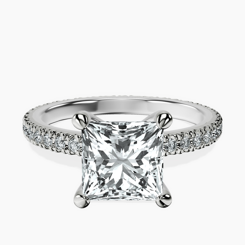 14kt White Gold Claire Full Eternity Lab Diamond Ring front image