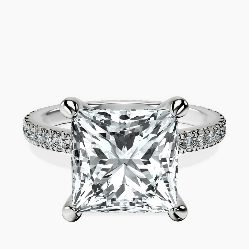 Platinum Claire Full Eternity Lab Diamond Ring front image