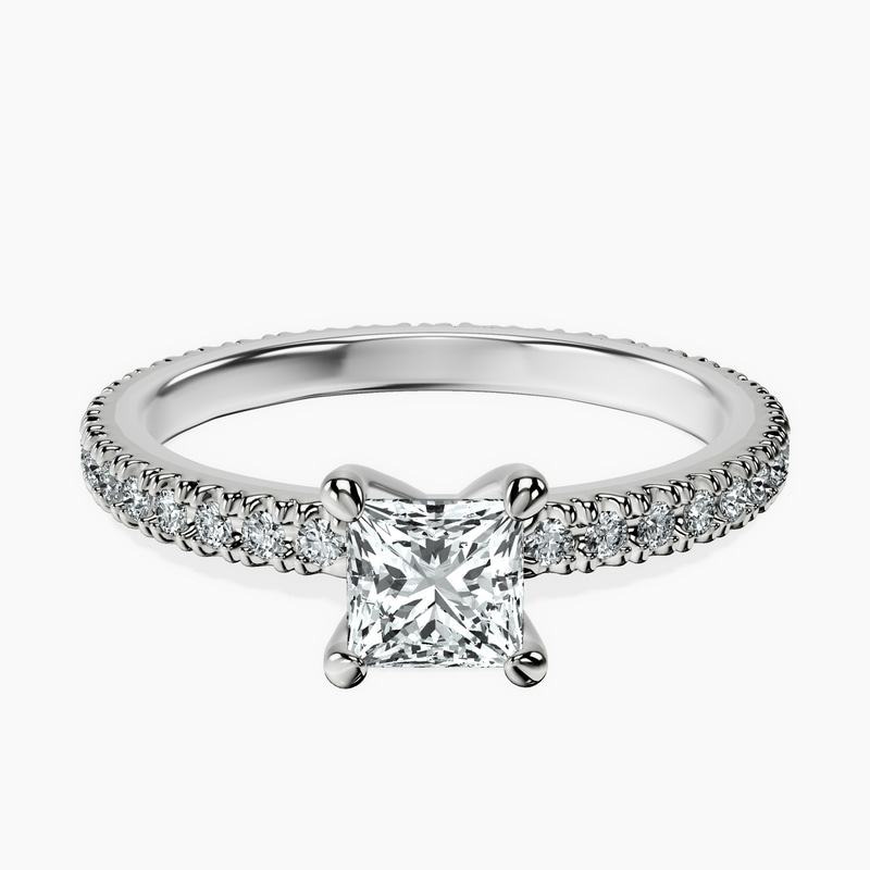 10kt White Gold Claire Full Eternity Lab Diamond Ring front image