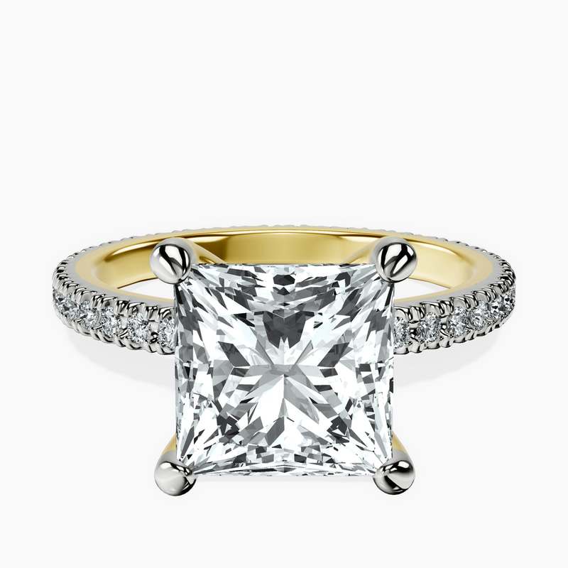 14kt Yellow Gold Claire Full Eternity Lab Diamond Ring front image