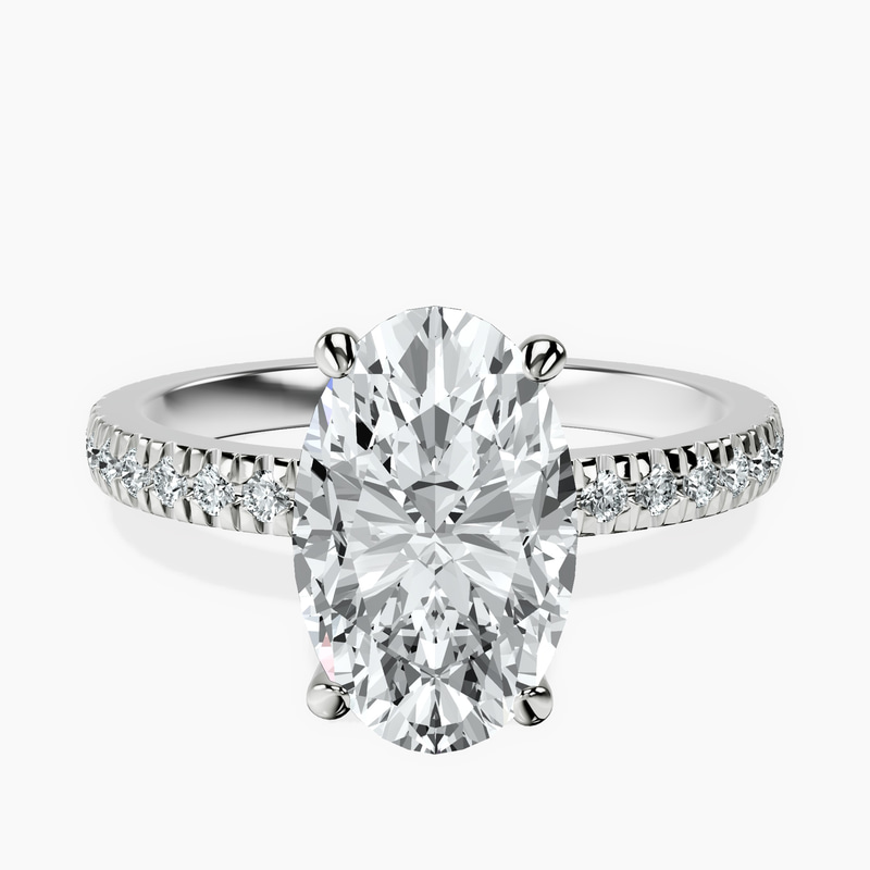 2.99 ct. oval Emily Eternity Ring in 10kt white gold rtr top
