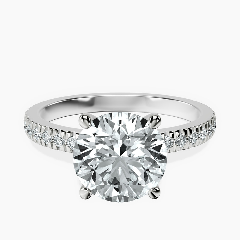2.82 ct. round Emily Eternity Ring in 10kt white gold rtr top