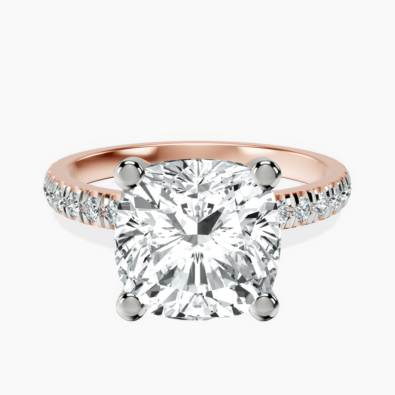 14kt Rose Gold Venetia Half Eternity Lab Diamond Ring front image