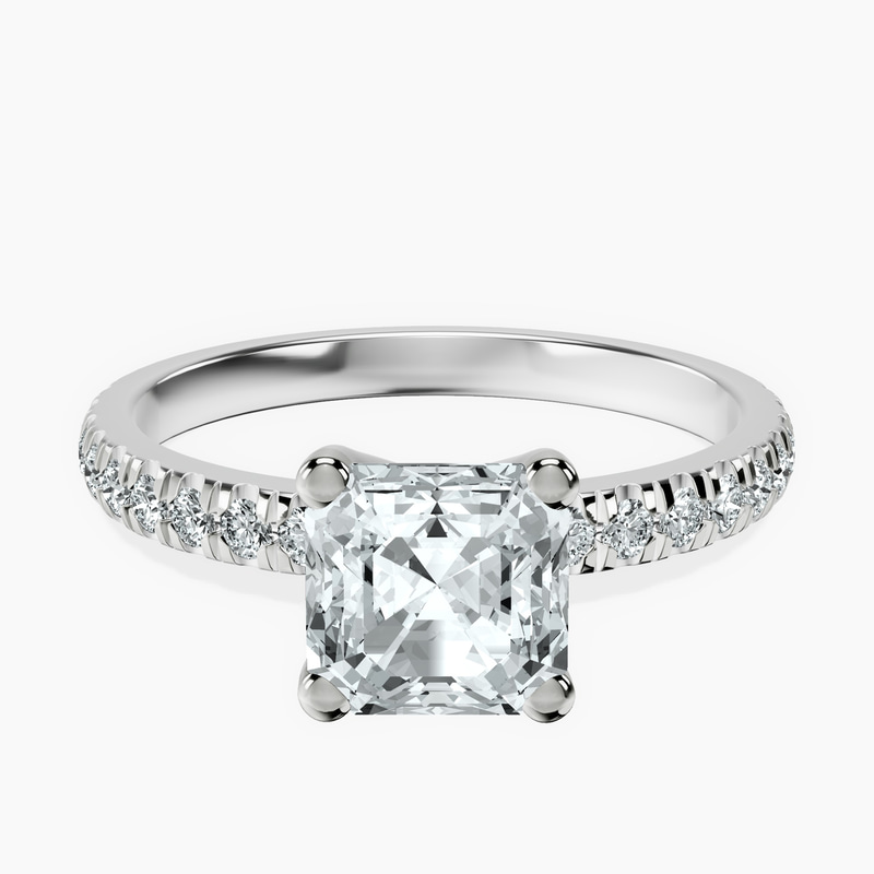 Venetia Half Eternity Lab Diamond Ring front view