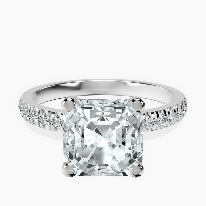10kt White Gold Venetia Half Eternity Lab Diamond Ring front image