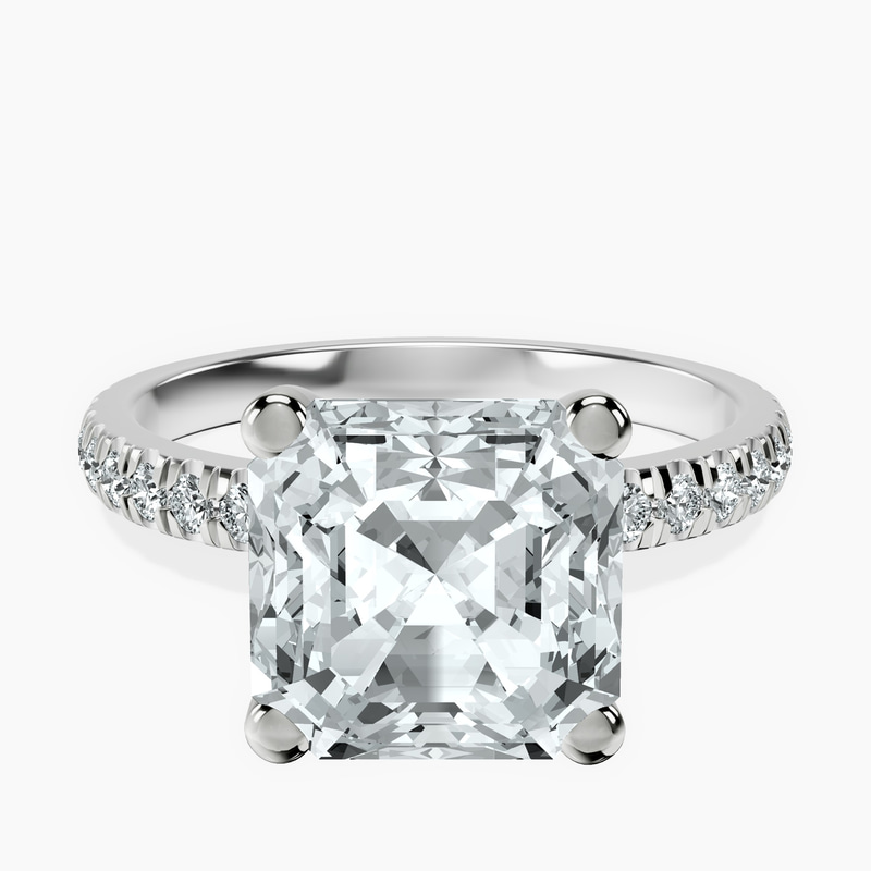 Platinum Venetia Half Eternity Lab Diamond Ring front image