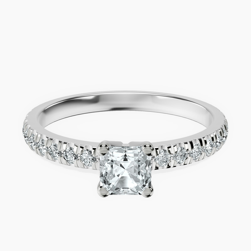 Platinum Venetia Half Eternity Lab Diamond Ring front image