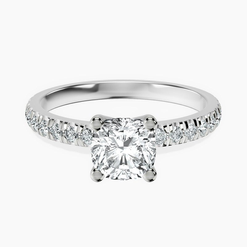 Platinum Venetia Half Eternity Lab Diamond Ring front image