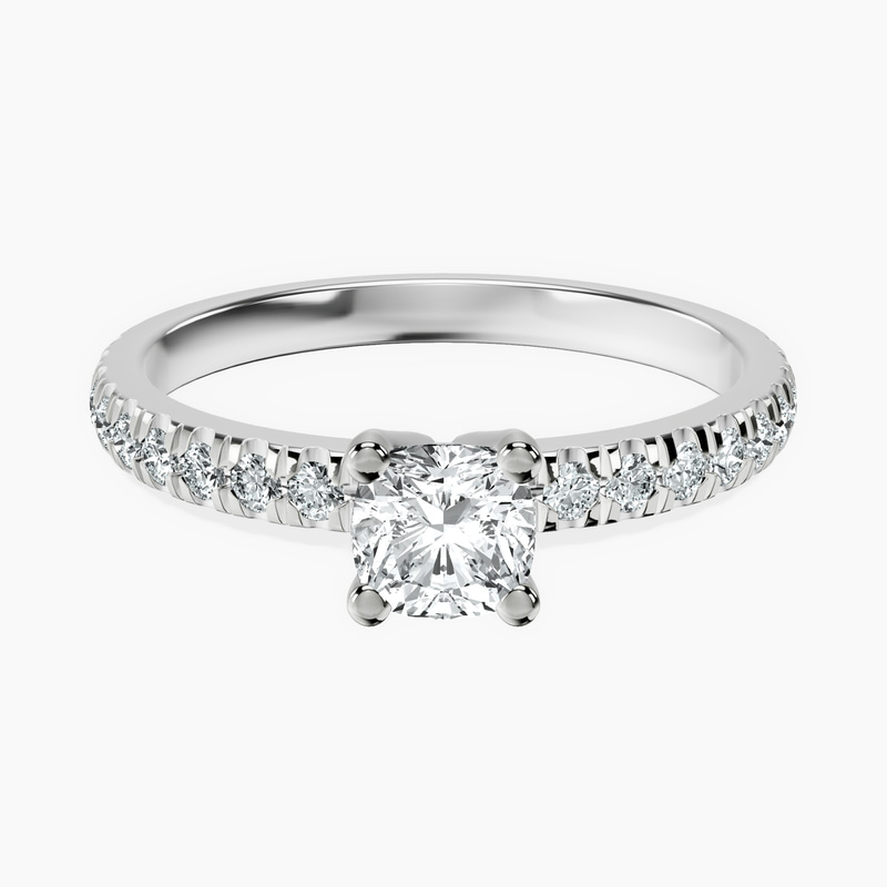 10kt White Gold Venetia Half Eternity Lab Diamond Ring front image